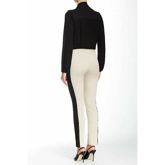 Harlowe & Graham Womens Beige Slim Side Pant S L - Picture 3 of 11